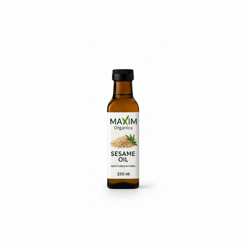 Maxim Organics Sesame Oil – 100% Pure & Natural Cold-Pressed (250ml)