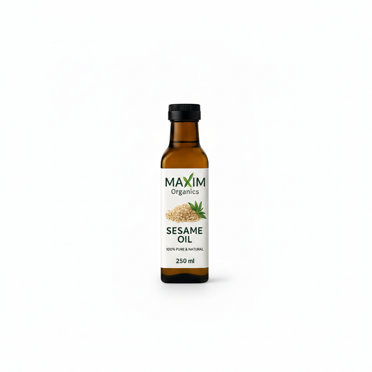 Maxim Organics Sesame Oil – 100% Pure & Natural Cold-Pressed (250ml)