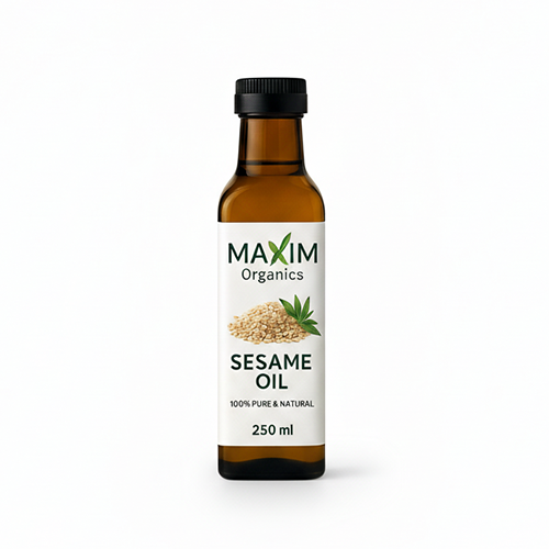 Maxim Organics Sesame Oil – 100% Pure & Natural Cold-Pressed (250ml)
