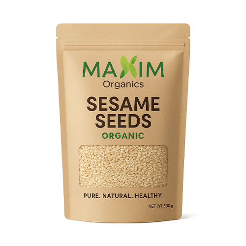 Maxim Organics Sesame Seeds – 100% Organic, Pure & Natural (500g)